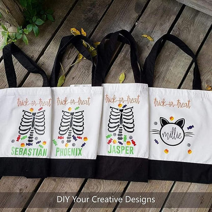 SCCFMM 10 Pack Sublimation Blank DIY Large Cotton Polyester Tote Bag + Cosmetic Bag, Reusable Grocery Shopping Fashionable Two-Tone Cloth Bags Makeup Bag for Heat Transfer Print