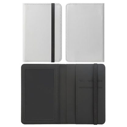 10 pieces DIY Sublimation Blank Passport Holder Covers, Black PU Leather Travel Passports Book Holder Wallet Cover DIY Heat Transfer Print for Passport, Business Cards, Credit Cards