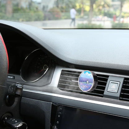 20 PCS Sublimation Blank Essential Oil Car Diffuser Vent Clip, Sublimation Car Aromatherapy Diffuser Locket Air Freshener with 20 Refill Pads For DIY Heat Transfer Print