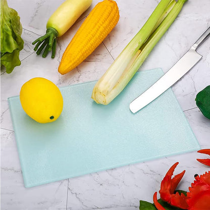 Sublimation Blank Glass Cutting Board，15 x 11 Inch DIY Heat Transfer Print Textured Sublimation Anti Slip Cutting Board Heat Scratch Resistant Blank For Home Decoration