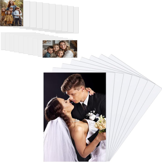 20 Pieces Sublimation Blank 0.45mm 8 * 12inch Thickness White Aluminum Photo Sign Metal Blank Photo Board Sublimation Picture Panel Wall Art Aluminum Plate for DIY Heat Transfer Printing