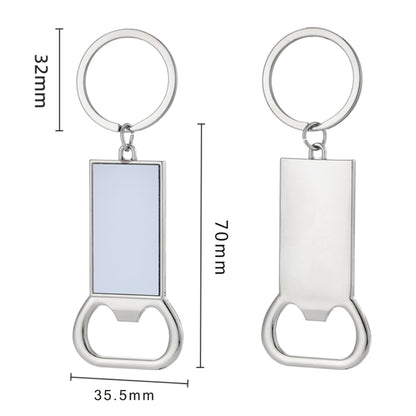 50 Pack Sublimation Blanks Bottle Opener With Keychains Heart Shaped Bottle Opener Metal Keychains Blank Key Rings for DIY Heat Transfer Print