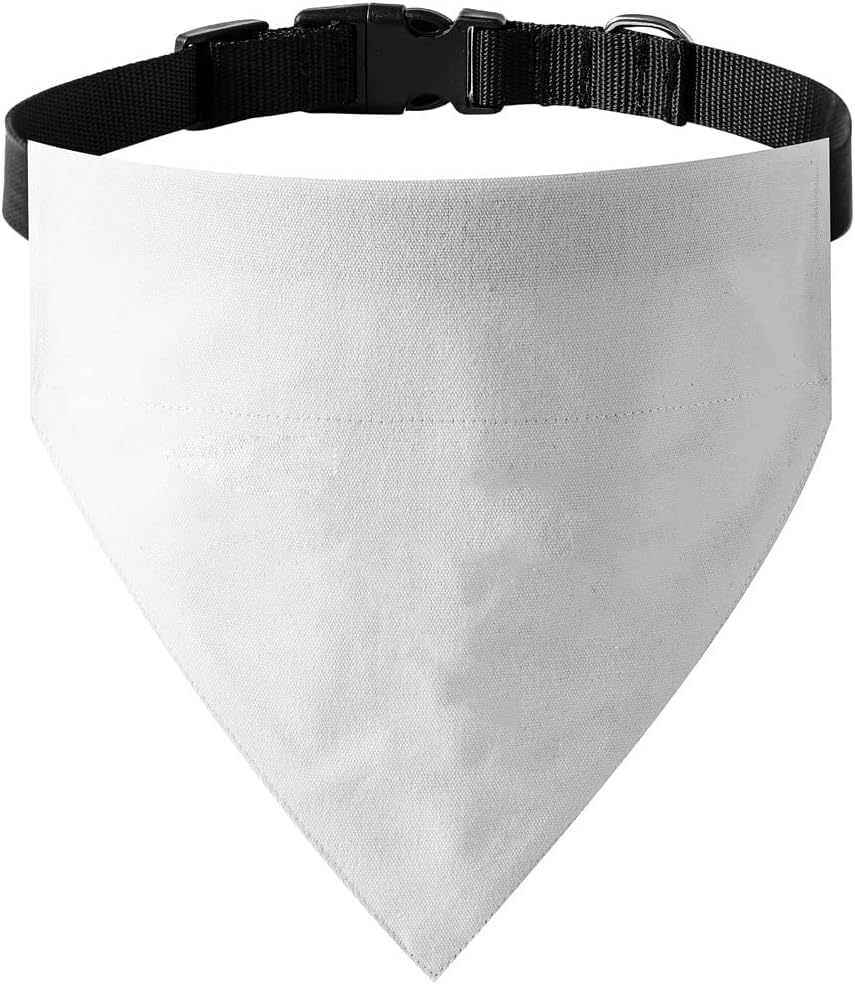30 Pieces Sublimation Blank DIY Dog Bandana Collar with Adjustable Buckle,Strong D-Ring Dog Bandana, Adjustable Pet Collar with Quick Release Buckle for DIY Heat Transfer Print (M)