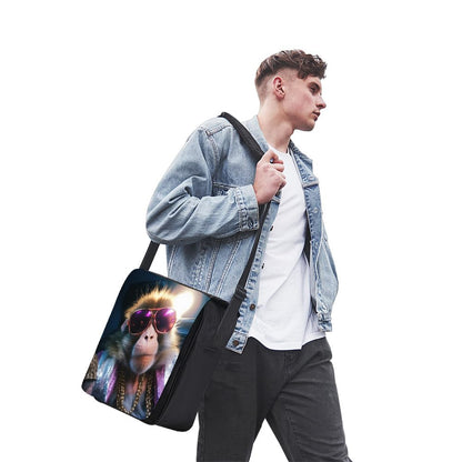 SCCFMM 5 Pcs Sublimation Blanks Larger Capacity Shoulder Bag Sublimation 15inch Shoulder Bag Crossbody Bag DIY Heat Transfer Print Sublimation Bags for Men Adults Children Father's Day Gifts