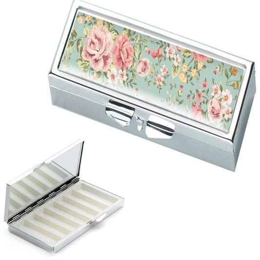 20pcs Sublimation Blank Pill Box Metal Rectangle 7 Compartment Medicine Pill Case One Week,DIY Heat Transfer Print Portable Pocket or Purse Pill Box Unique Gift