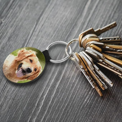SCCFMM 50 PCS Sublimation Blank Keychain PU Leather Sublimation Keychains DIY Heat Transfer Print Keyring for Pendant Ornament Making, Gift Present Making