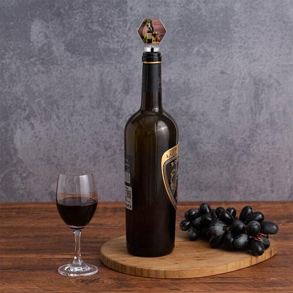 20pcs Sublimation Blank Metal Wine Bottle Stoppers, Reusable Wine Stoppers Aluminum Heat Transfer Print Red Wine Stoppers DIY Blank Wine Accessories for Gift, Bar, Party, Wedding