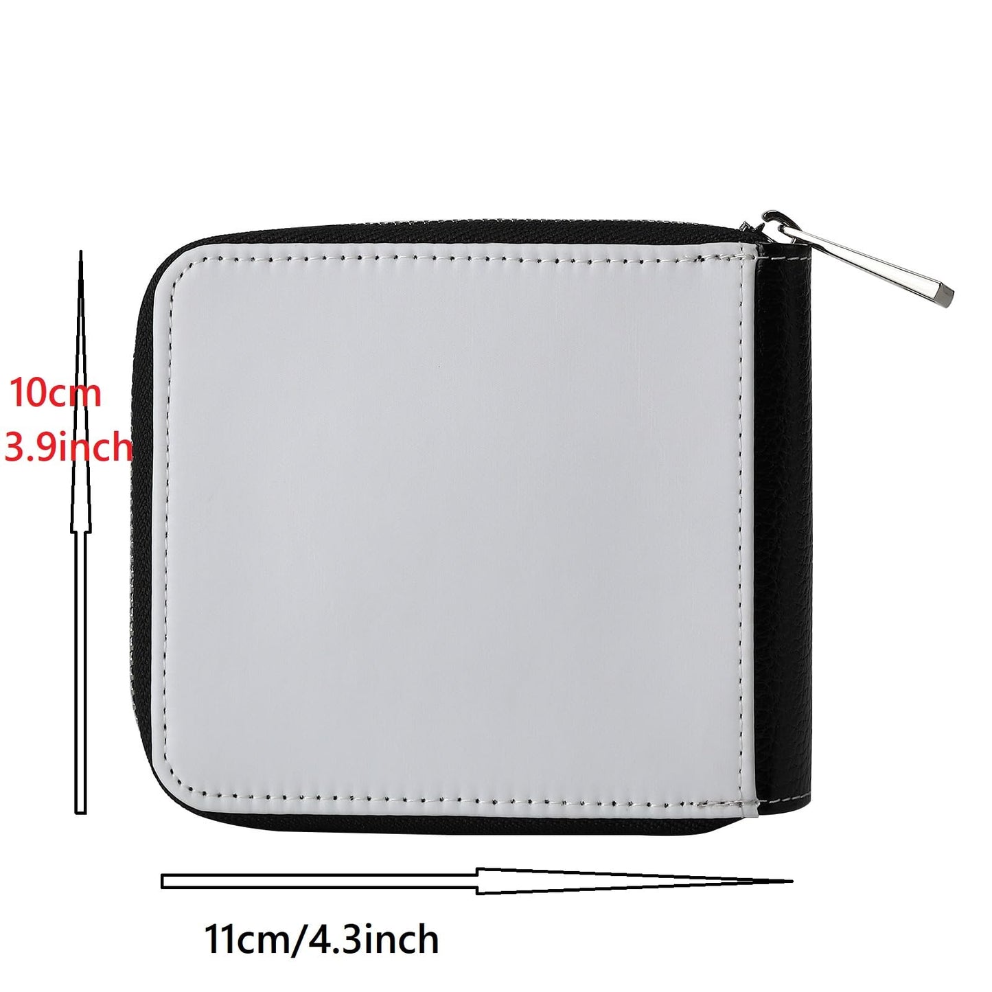 SCCFMM 10 Pieces Sublimation Wallet Blank Leather Men's Women's Zipper Card Holder Organizer Bag Coin Purse DIY Heat Transfer Crafts For Father's Day
