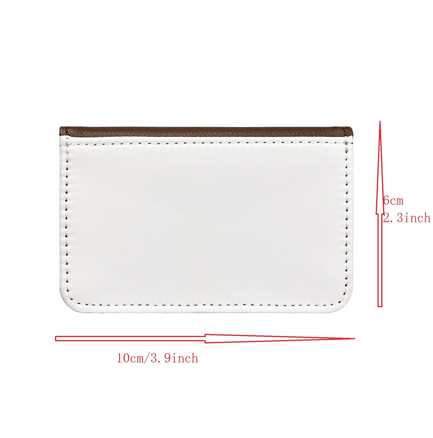 SCCFMM 12 Pieces Sublimation Blank Brown Color Business Card Holder PU Leather Name Card Case Pocket Blank Wallet Coin Purse Card Holder Case for DIY Heat Transfer Print