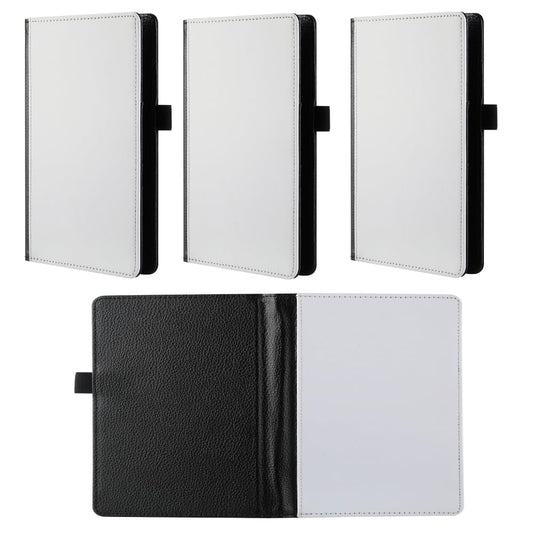 5 Pack Sublimation Blank Menu Covers Waterproof Restaurant Cafe Bar DIY Heat Transfer Print PU Leather Fold Menu Book with Angled Corners for Wine Drinks Cafes List Covers Set