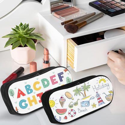 SCCFMM 10Pcs Sublimation Blanks Pencil Case Bags,Travel Makeup Bag Organizer Make Up Bag Removable Lid Design Subliamtion Blank Makeup Bag With Zipper Toiletry Bag DIY Craft Heat Transfer Print (Red)