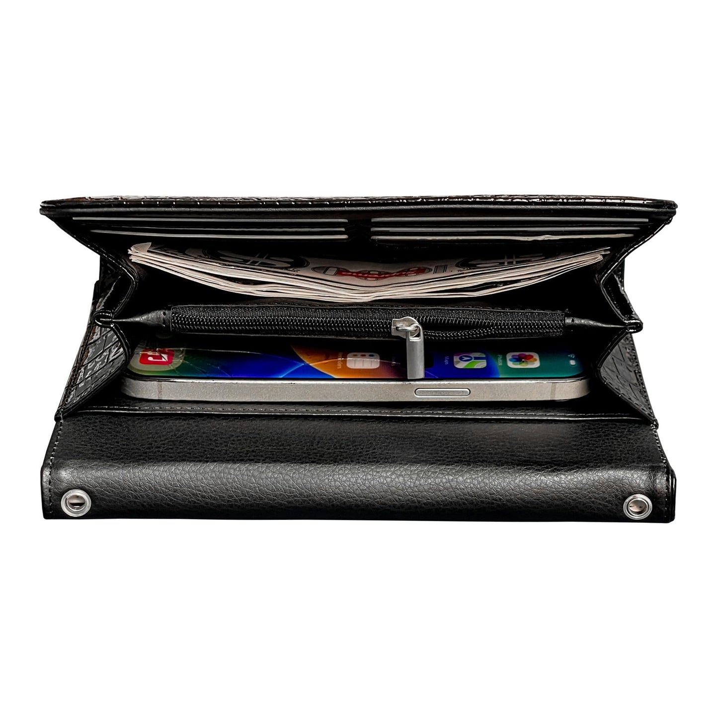 3 Pack Sublimation Blank Wallet With Shoulder Strap Women's Zipper Card Holder Storage Bag Sublimation PU Leather Women's Travel Clutch Wristband DIY Craft Shoulder Bag