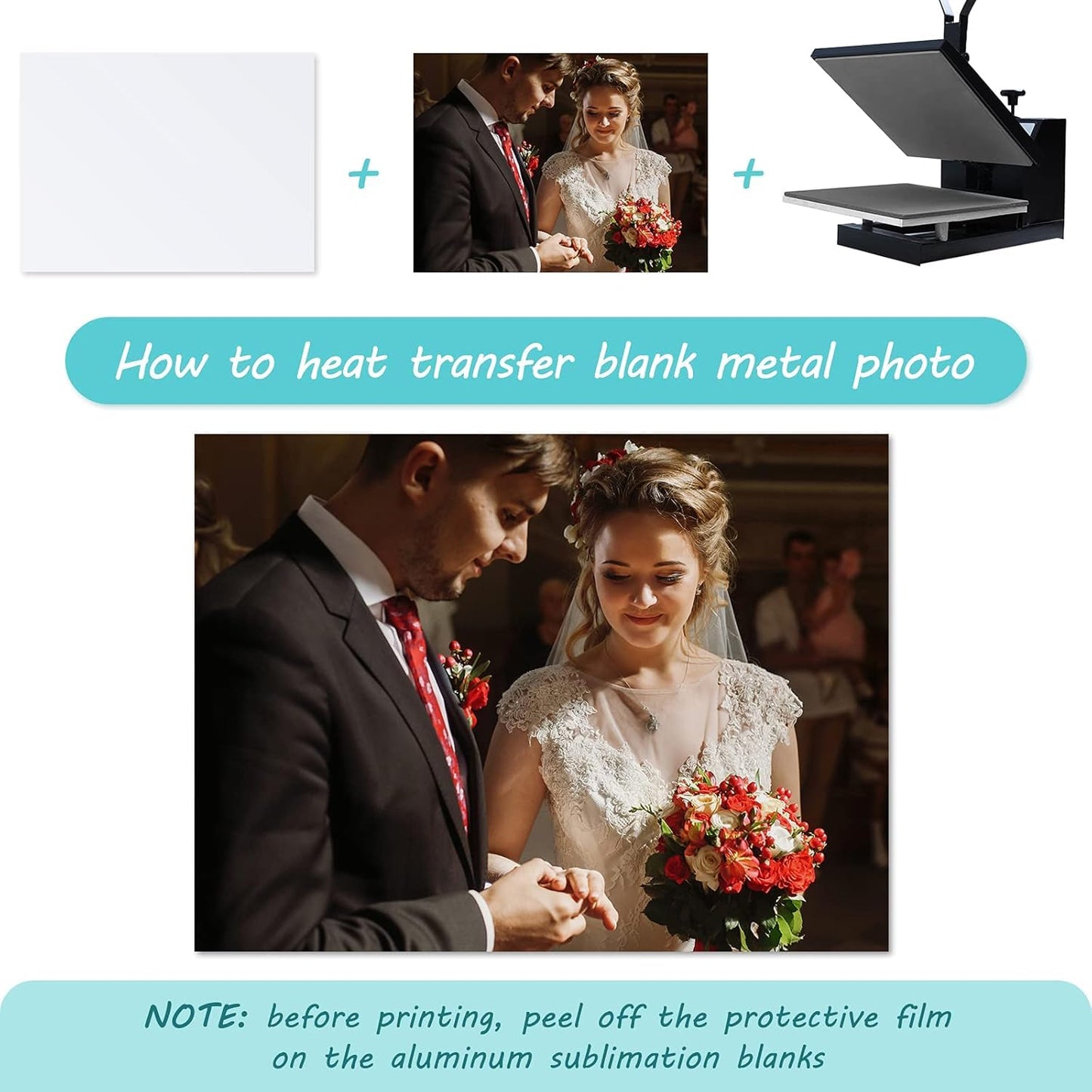 20 Pieces Sublimation Blank 0.45mm 8 * 12inch Thickness White Aluminum Photo Sign Metal Blank Photo Board Sublimation Picture Panel Wall Art Aluminum Plate for DIY Heat Transfer Printing