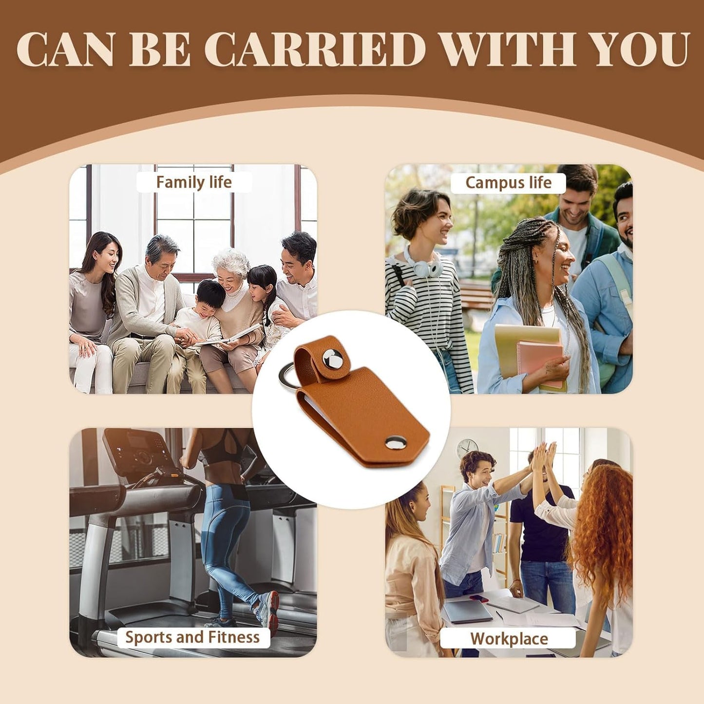 SCCFMM 40pieces Metal Sublimation Blanks Keychain with PU Leather Cover, Sublimation Heat Transfer DIY KeyChains Photos Print for DIY Crafts Gift