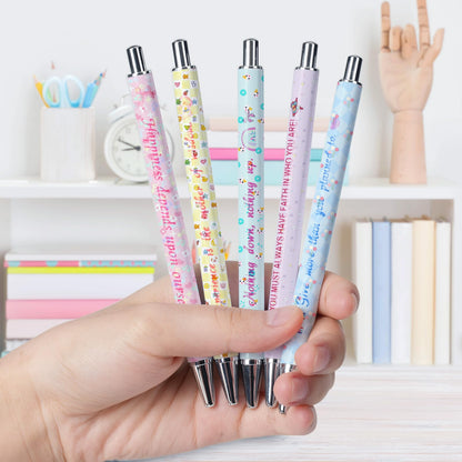 20 Pack Sublimation Pens Blanks No Clip Bulk White with 20 Pieces Shrink Wrap Films, DIY Personalized Ballpoint Pen by Heat Press Sublimation Oven