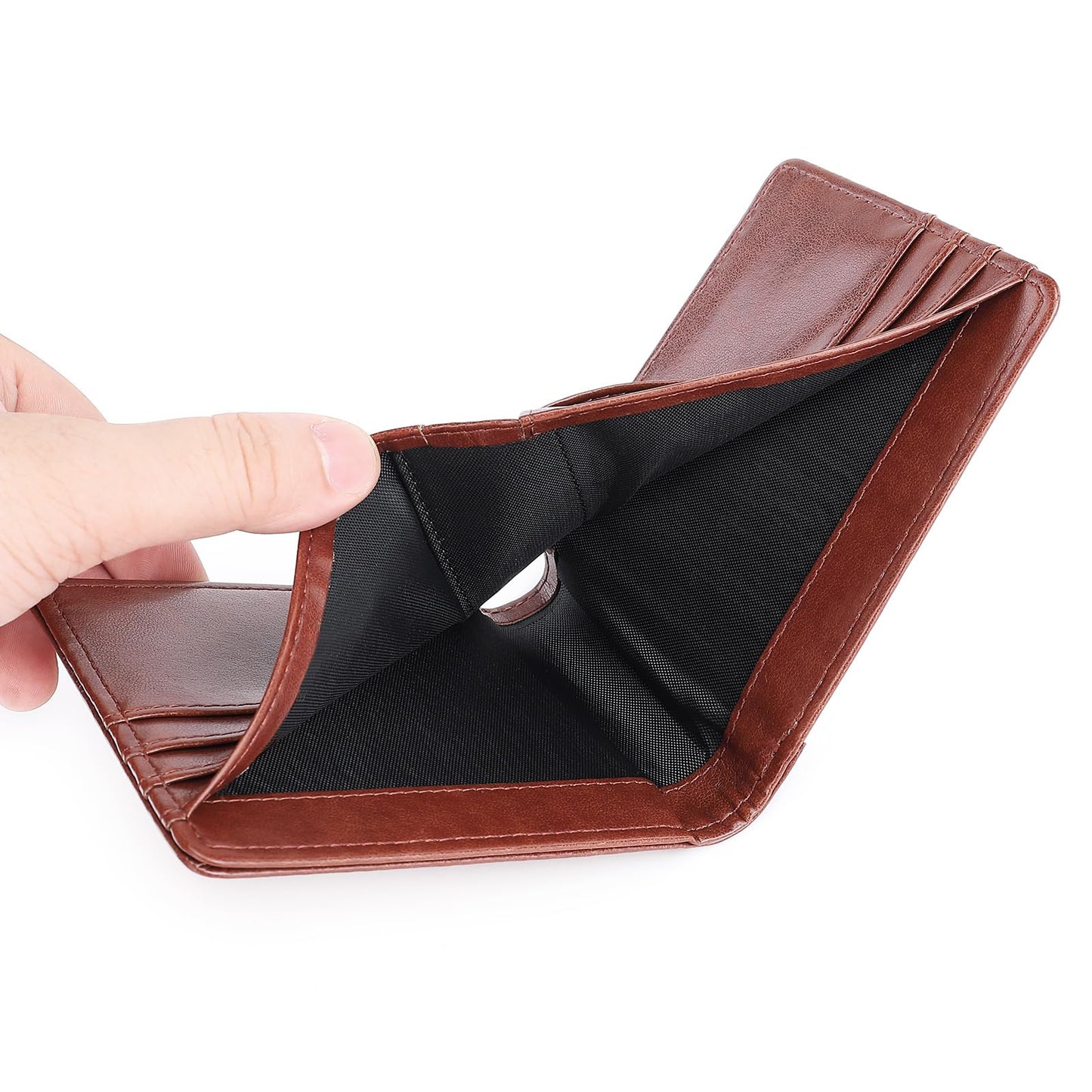 SCCFMM 10 Pieces Sublimation Blanks Brown Color Wallets for Men Card Holder Gifts Wallets DIY Heat Transfer Sublimation Print Wallet DIY Craft for Father's Day