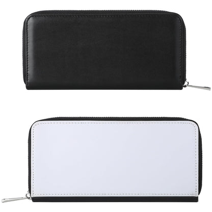 SCCFMM 5 Pieces Sublimation Blank Fashion Women Zip Around Long Wallet Diy Heat Transfer Print PU Leather Phone Clutch Travel Card Holder Purse For Women Girls Gift