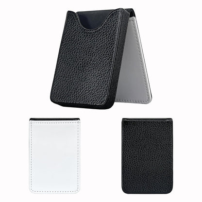 10 Pieces Sublimation Blank PU Business Card Holder, DIY Heat Transfer Print PU Leather Business Card Case Pocket Wallet with Magnetic Shut for Men Women