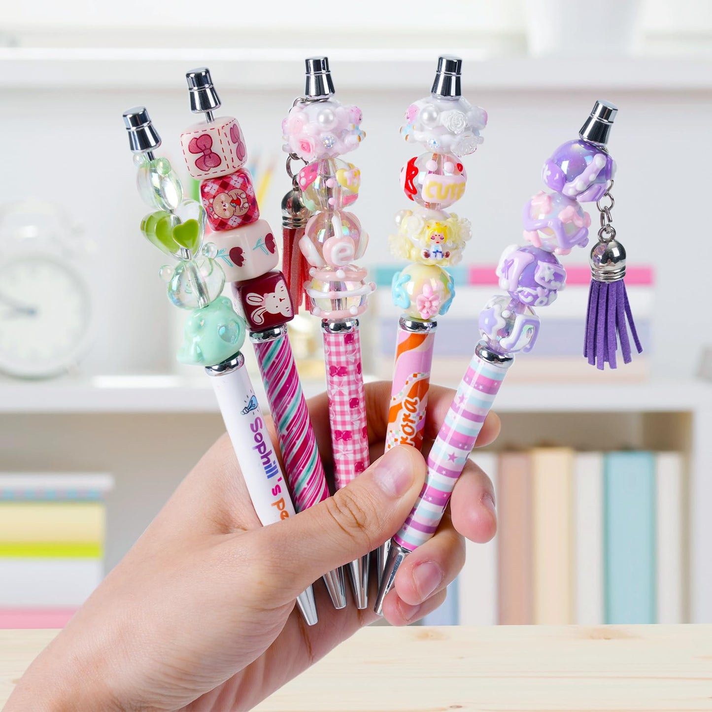 20pcs Sublimation Beadable Pens Blanks Bulk White with 20 Pieces Shrink Wrap Films,Sublimation Ballpoint Pen Personalized DIY by Pen Heat Press Sublimation Oven