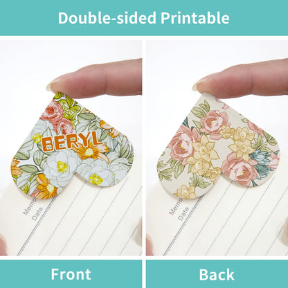 30pcs  Sublimation PU Leather Corner Bookmarkers 2" Heart-Shaped White Blanks for Reading Lover Personalized Reading Gifts