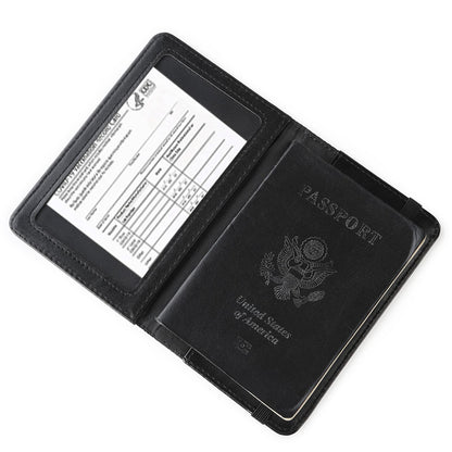 10 pieces DIY Sublimation Blank Passport Holder Covers, Black PU Leather Travel Passports Book Holder Wallet Cover DIY Heat Transfer Print for Passport, Business Cards, Credit Cards