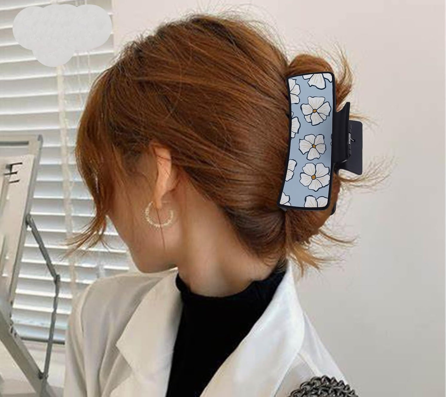 12 Pack Sublimation Blanks Non-Slip 3.39 Inch Rectangle Hair Claw Clips for Thin, Thick, Long Hair - DIY Heat Transfer Strong Hold (6 color each 2 pieces)