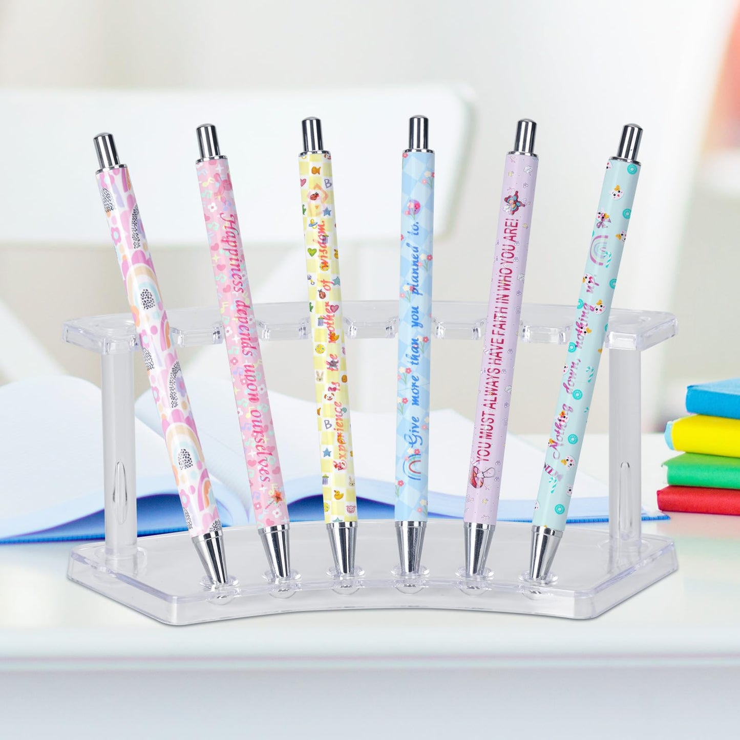 20 Pack Sublimation Pens Blanks No Clip Bulk White with 20 Pieces Shrink Wrap Films, DIY Personalized Ballpoint Pen by Heat Press Sublimation Oven