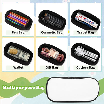 SCCFMM 10Pcs Sublimation Blanks Pencil Case Bags,Travel Makeup Bag Organizer Make Up Bag Removable Lid Design Subliamtion Blank Makeup Bag With Zipper Toiletry Bag DIY Craft Heat Transfer Print (Red)