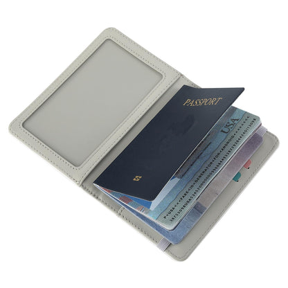 10 pieces DIY Sublimation Blank Passport Holder Covers, PU Leather DIY Heat Transfer Travel Passports Book Holder Wallet Cover for Passport, Business Cards, Credit Cards