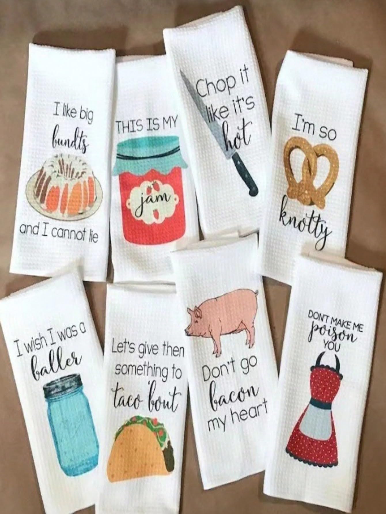 SCCFMM 10 Pack Sublimation Blank White Towels Waffle Weave Kitchen Towels Blanks Microfiber Dish Drying Towel for DIY Heat Transfer 16x24 Inch