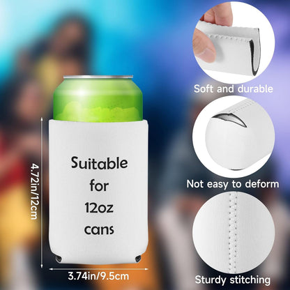 40 Pack Sublimation Blanks Can Coolers, Neoprene Beer Can Cooler Sleeves, DIY Print Collapsible Insulated Reusable Soda Cover Drink Coolies Beer Sleeves for Weddings Bachelorette Parties Party Favors