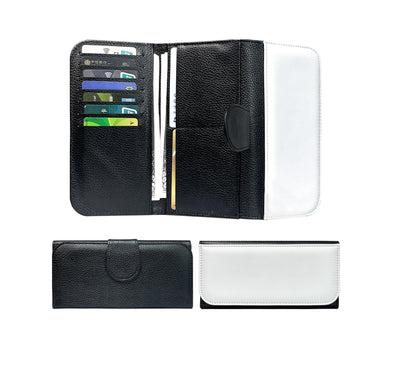 5 Pack Sublimation Blank Trifold Wallet PU Leather Coin Purse 7 Card Slots, 2 Slip Pockets - Minimalist Design, Slim Wallet DIY Heat Transfer Print for Women Men