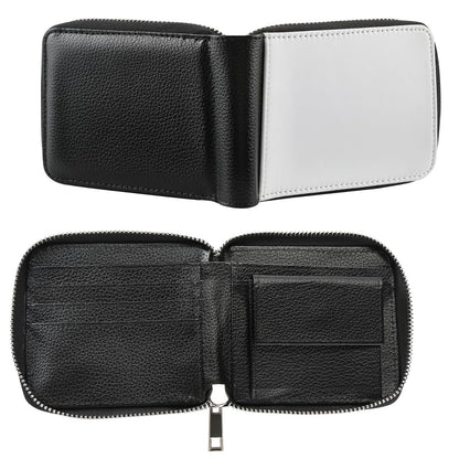 SCCFMM 10 Pieces Sublimation Wallet Blank Leather Men's Women's Zipper Card Holder Organizer Bag Coin Purse DIY Heat Transfer Crafts For Father's Day