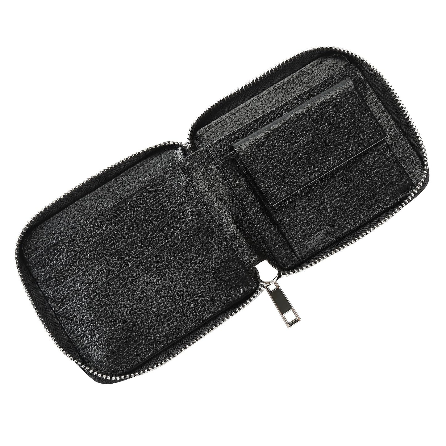 SCCFMM 10 Pieces Sublimation Wallet Double Side Blank Pu Leather Men's Women's Zipper Card Holder Organizer Bag Coin Purse DIY Heat Transfer Print Crafts For Father's Day