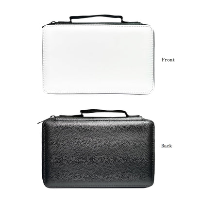 SCCFMM 5 Pieces Sublimation Blanks PU Leather Zipper Cosmetic Bags Pencil Case Larger Capacity Multipurpose DIY Heat Transfer Print Stationery Bag Toiletry Pouch for Sublimation