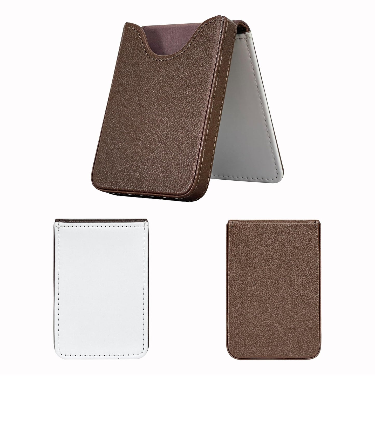 10 Pieces Sublimation Blank PU Business Card Holder, DIY Heat Transfer Print PU Leather Business Card Case Pocket Wallet with Magnetic Shut for Men Women