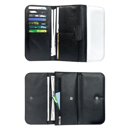 5 Pack Sublimation Blank Trifold Wallet PU Leather Coin Purse 7 Card Slots, 2 Slip Pockets - Minimalist Design, Slim Wallet DIY Heat Transfer Print for Women Men