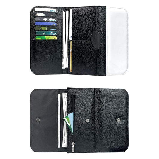 5 Pack Sublimation Blank Trifold Wallet PU Leather Coin Purse 7 Card Slots, 2 Slip Pockets - Minimalist Design, Slim Wallet DIY Heat Transfer Print for Women Men