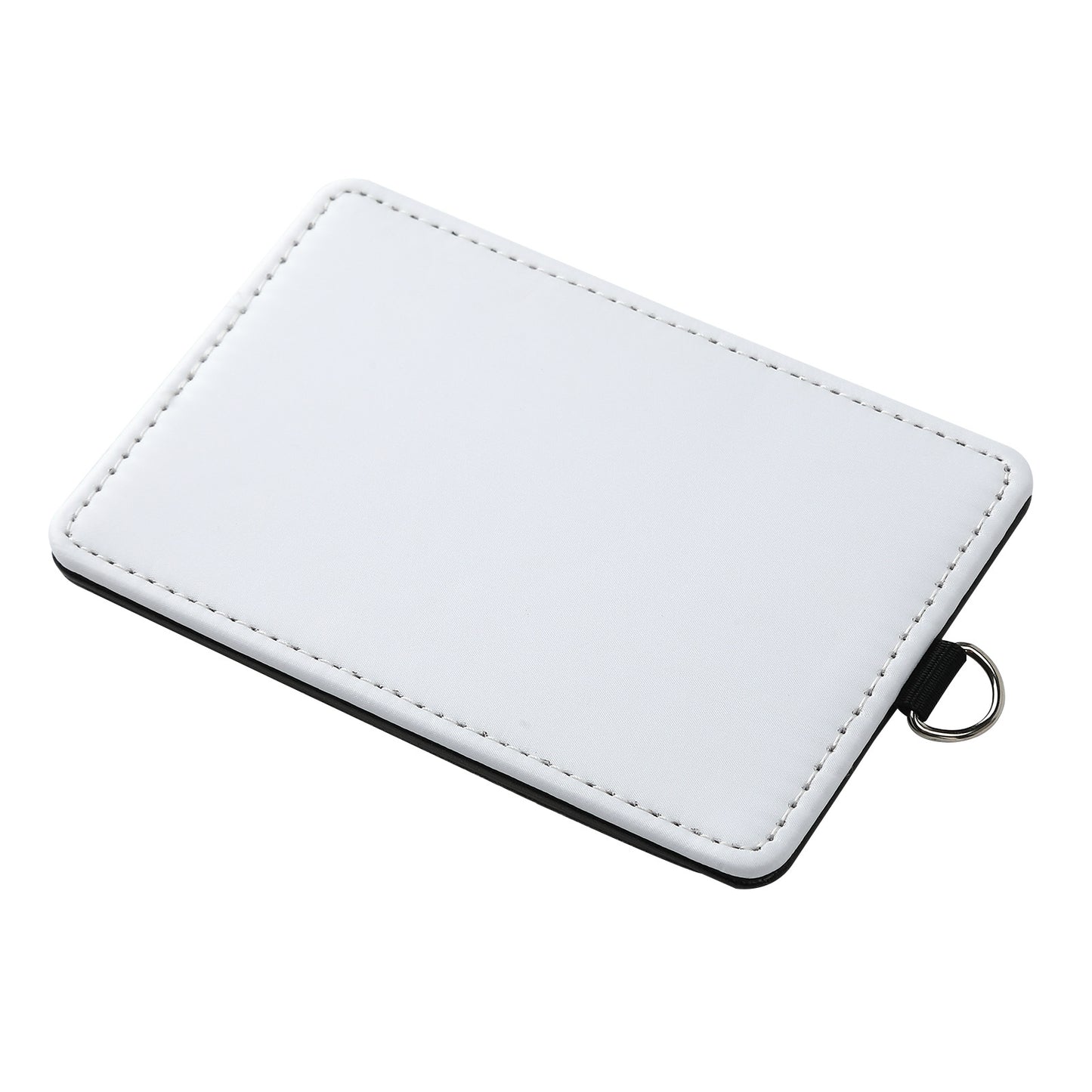 30 Pack Sublimation Blank Clear Genuine Leather ID Badge Holder DIY Heat Transfer Print Vertical ID Card Holders for Badges Waterproof Name Tag Holders for Coach Office Employees Students