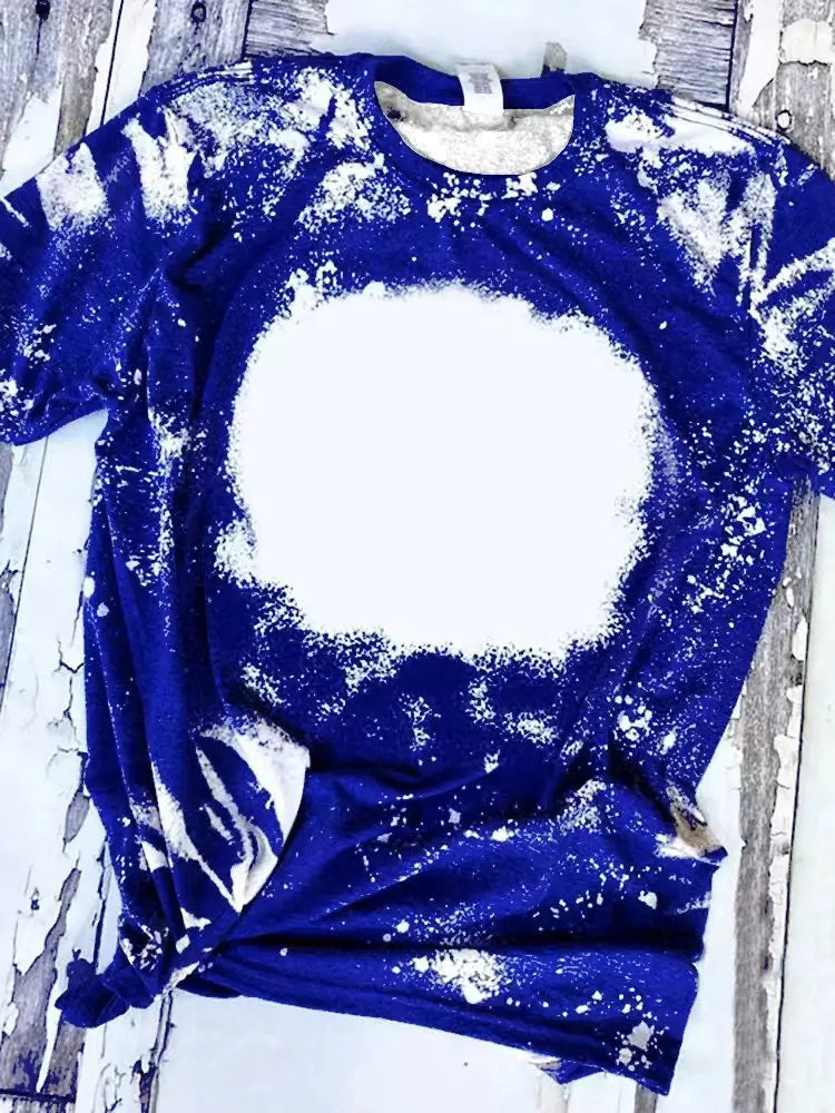 New Heat Sublimation Blank Printed Round neck Tie-dye T-shirt Men/Women Unisex Fashion Casual T Shirt Harajuku Streetwear Tops