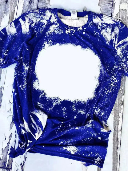 New Heat Sublimation Blank Printed Round neck Tie-dye T-shirt Men/Women Unisex Fashion Casual T Shirt Harajuku Streetwear Tops