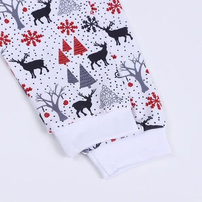 Xmas Matching Family Outfits Sublimation Tshirts Blank Parent-Child Pajamas Set Mom Dad Kids Sleepwear For Heat Transfer Print