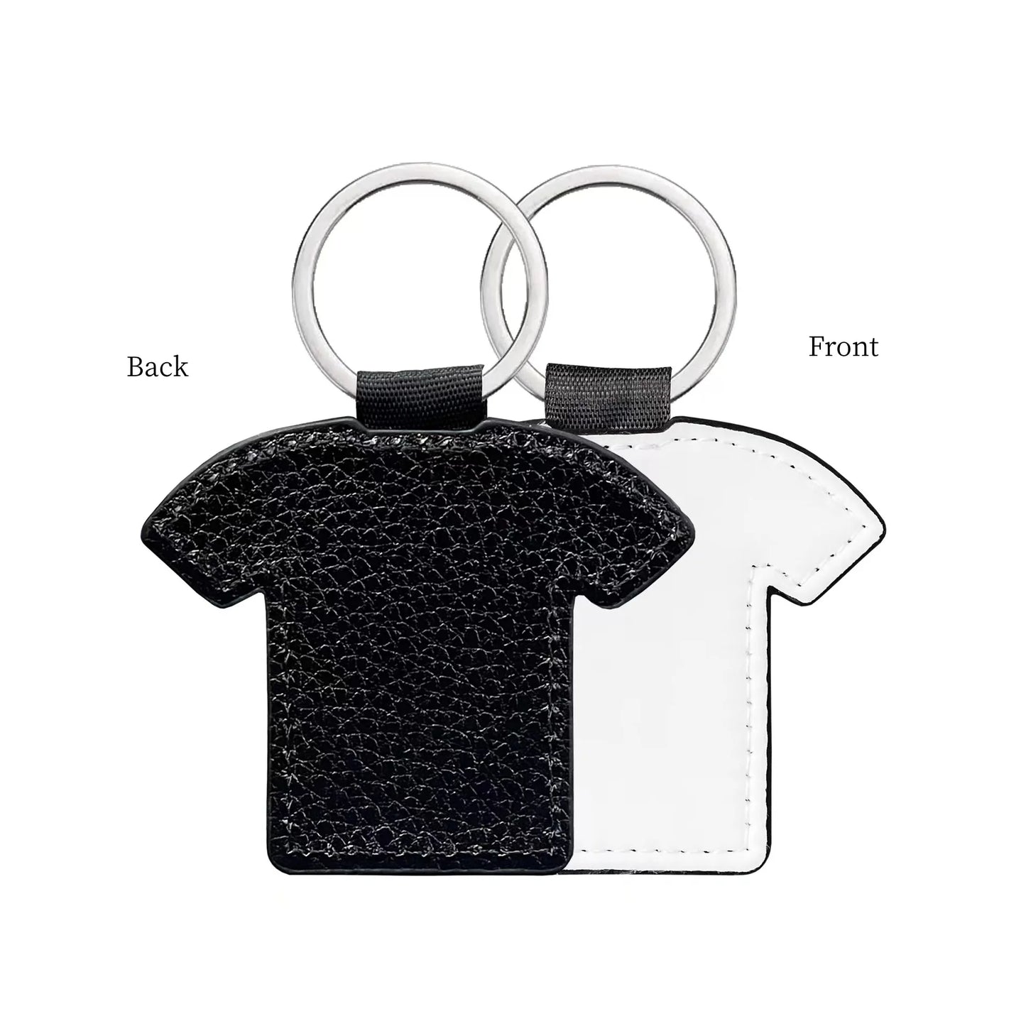 20pcs PU Keychain Key Rings PU Leather Keychain Sublimation Blanks Keyring Small Gifts for Women Car Bag Accessaries DIY Logo