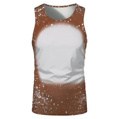 Fashion Underwaist Sublimation Blank Running Sleeveless Tshirts Tee Tops for Thermal Transfer Print Logo