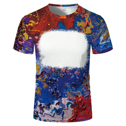 Creative Family Tee Tops Polyester Clothes Sulimation Blank T-shirts O-Neck Plus Size For Custom Team Parent-Child Tee Shirt