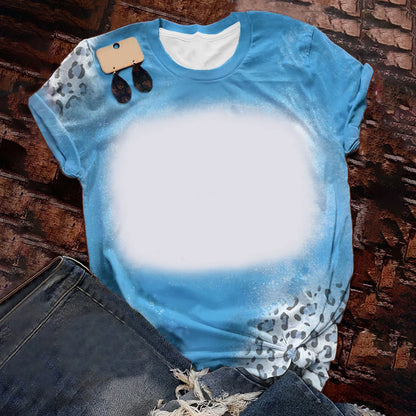 Woman T-Shirts Soft Cute Candy Color Loose Tee Tops Polyester Tee shirts Sublimation Blank Short Sleeve For Heat Tranfer Print