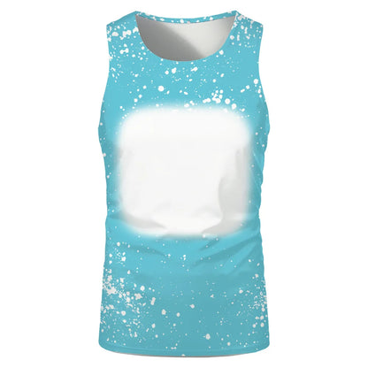 Summer Sleeveless Tops Sublimation Blanks Streetwear T-shirts Running Underwaist Tee Tops for Thermal Transfer Print Logo