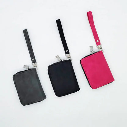 10pcs New Design PU Leather Coin Purse Change Bag With Wristband Sublimation Blank Small Wallet For Heat Transfer Print Festival Gift
