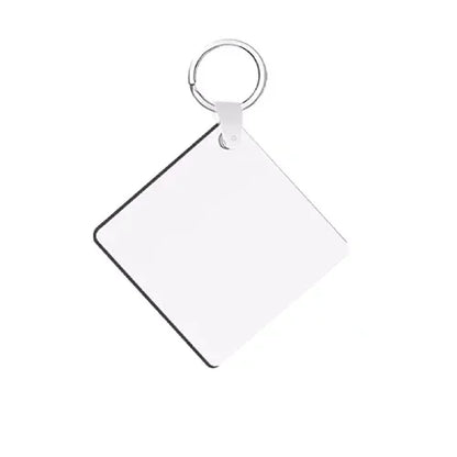 50pcs Sublimation MDF Keychain DIY Sublimation Wooden Thermal Transfer Board Key Rings Printable White Blank MDF Key Ring Keychain