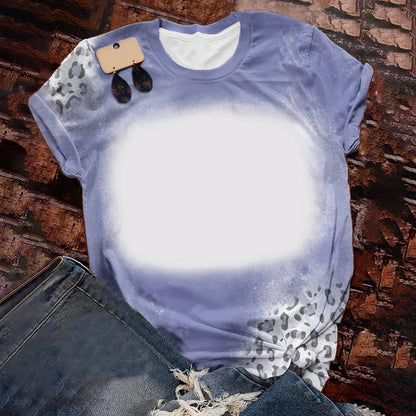 Woman T-Shirts Soft Cute Candy Color Loose Tee Tops Polyester Tee shirts Sublimation Blank Short Sleeve For Heat Tranfer Print